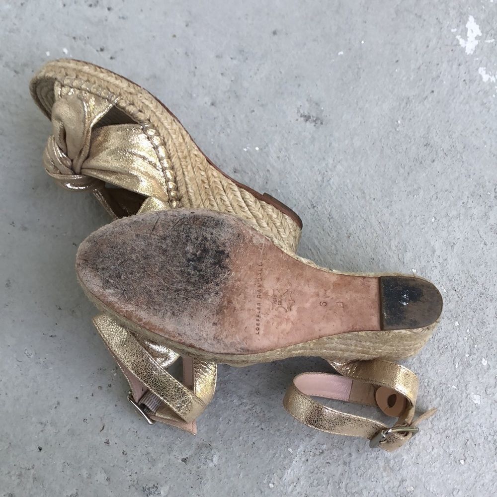 Loeffler Randall metallic bow heeled espadrilles - Picture 6 of 7